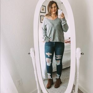 American Eagle high rise distressed jeggings